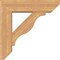 Ekena Millwork Funston Slat Smooth Bracket w/ Offset Brace, Western Red Cedar, 7 1/2"W x 28"D x 28"H BKT0806X28X28FST06SWR - alternate 4